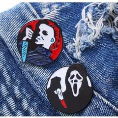 Funny Halloween Killer Dagger Brooch Men Gift