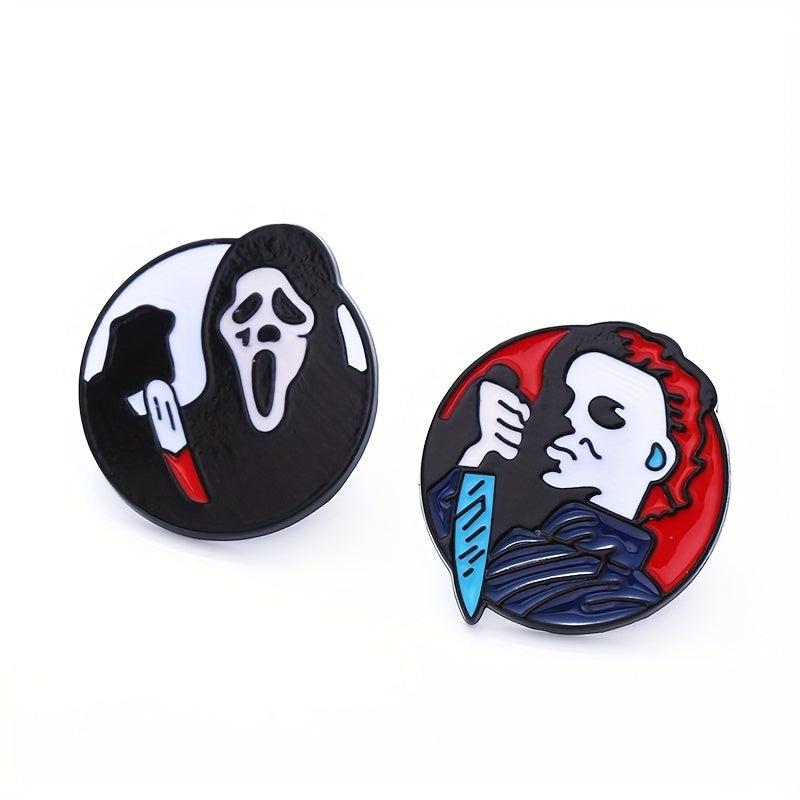 Funny Halloween Killer Dagger Brooch Men Gift