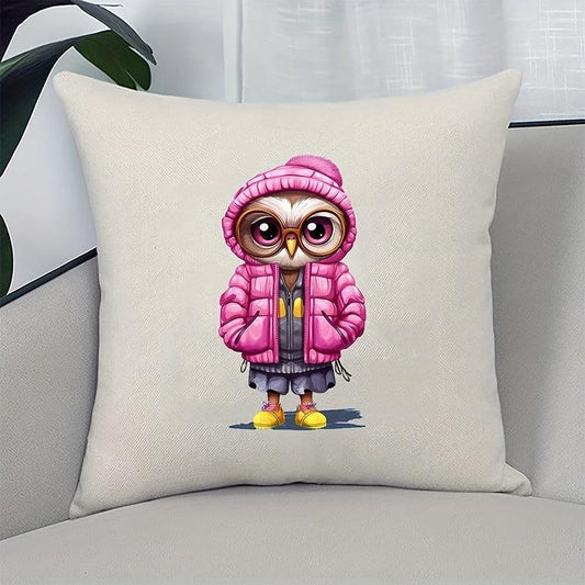 4 Owl Iron On Patches For Girls Clothing Pillow Bag Printing S