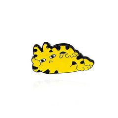 Cartoon Yellow Long Eared Cat Striped Tiger Brooch