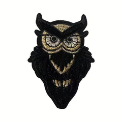 Dark Department Owl Iron-on Embroidery Fabric Stickers - DIY Decoration