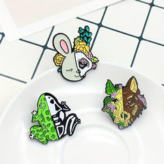 Animal Skull Brooch Lapel Pin Accessory