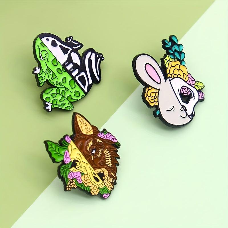Animal Skull Brooch Lapel Pin Accessory