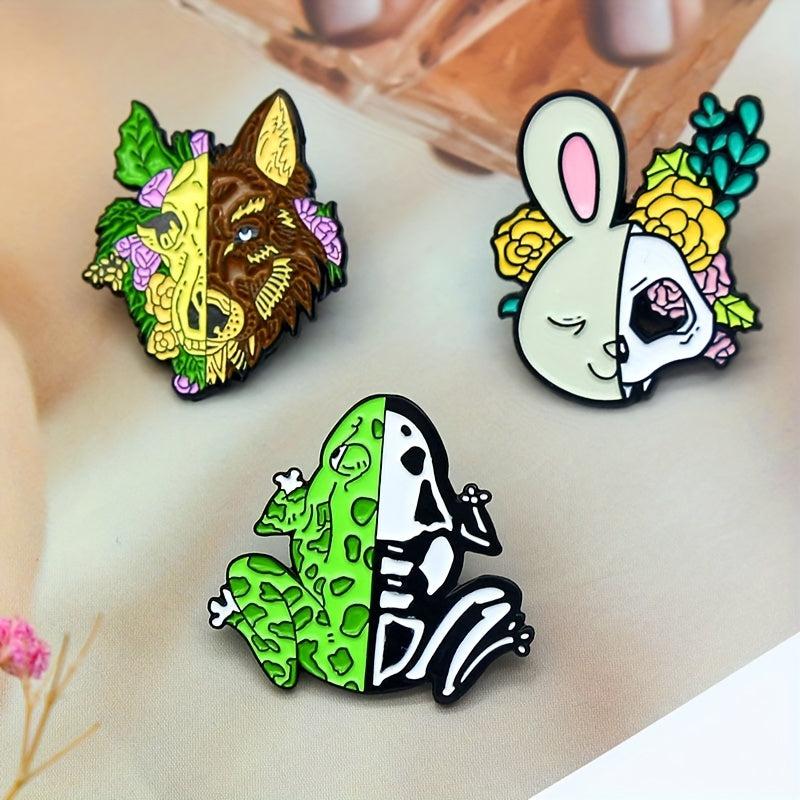 Animal Skull Brooch Lapel Pin Accessory