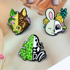 Animal Skull Brooch Lapel Pin Accessory