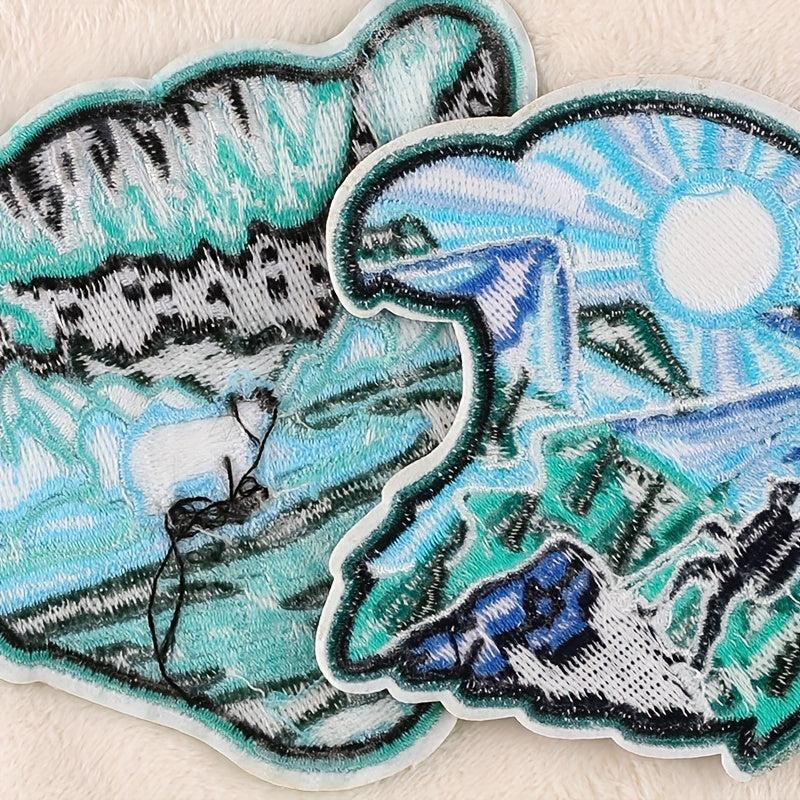 2pcs Boys Hiking Bear DIY Patch Decorative Accessories For Clothes Backpack Hat
