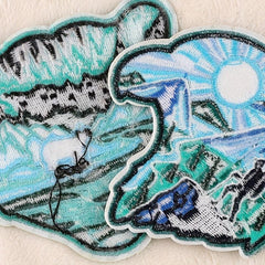 2pcs Boys Hiking Bear DIY Patch Decorative Accessories For Clothes Backpack Hat