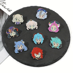 Cartoon Character Head Enamel Brooch Men's Pin Gift Accessories