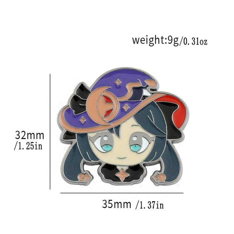 Cartoon Character Head Enamel Brooch Men's Pin Gift Accessories