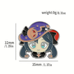Cartoon Character Head Enamel Brooch Men's Pin Gift Accessories