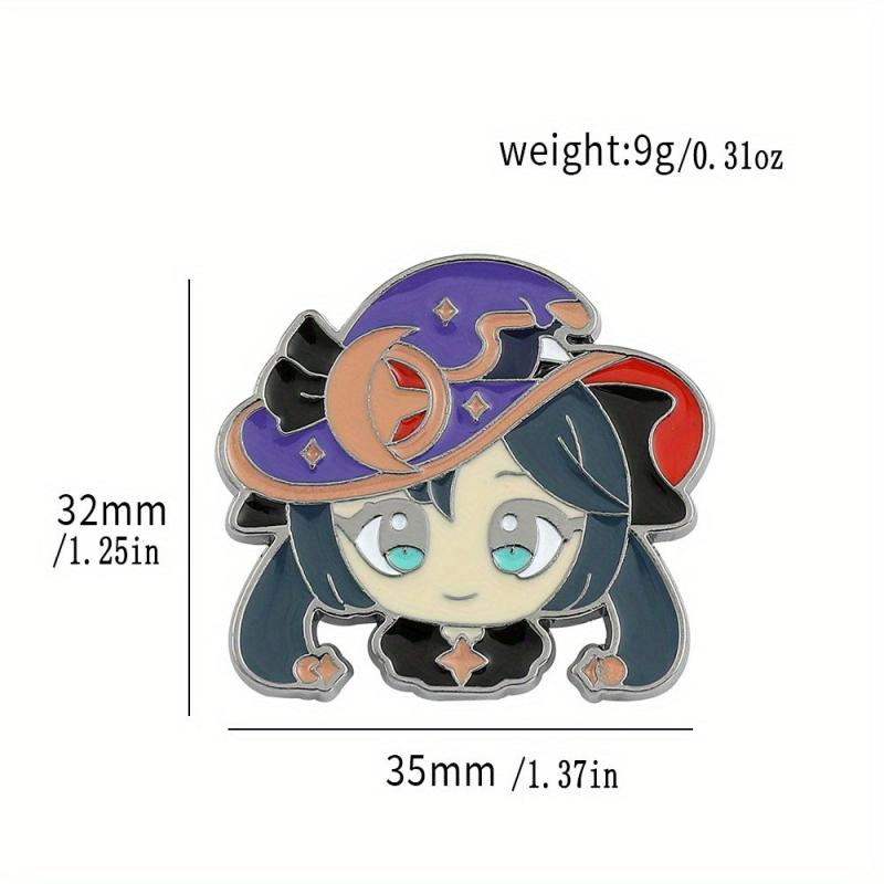 Cartoon Character Head Enamel Brooch Men's Pin Gift Accessories