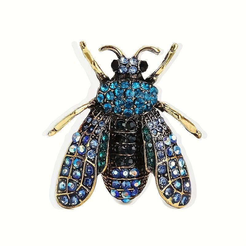 Vintage Animal Lapel Pin Set for Men - Bee Cock Frog Dragon Dragonfly