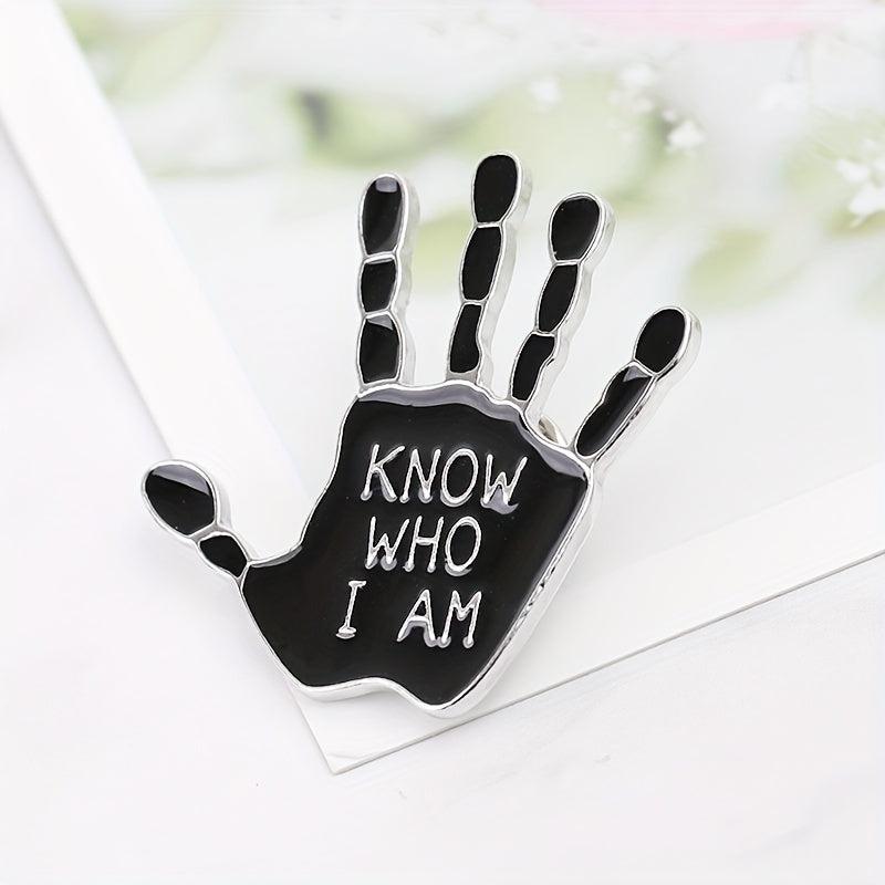 Men's Retro English Lettering Brooch Pin All match Clothing Accessories