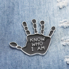 Men's Retro English Lettering Brooch Pin All match Clothing Accessories