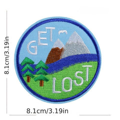 Girls Landscape Embroidered Patch Clothing Scarf Backpack