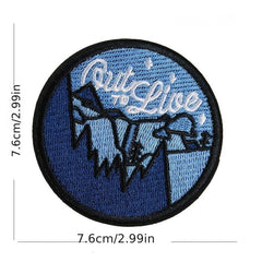 Girls Landscape Embroidered Patch Clothing Scarf Backpack