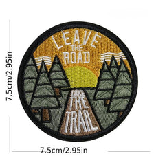 Girls Landscape Embroidered Patch Clothing Scarf Backpack