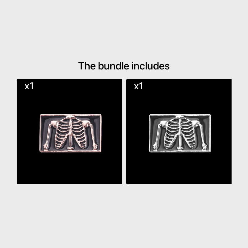 Skull Metal Plating Brooch Clothing Accessories