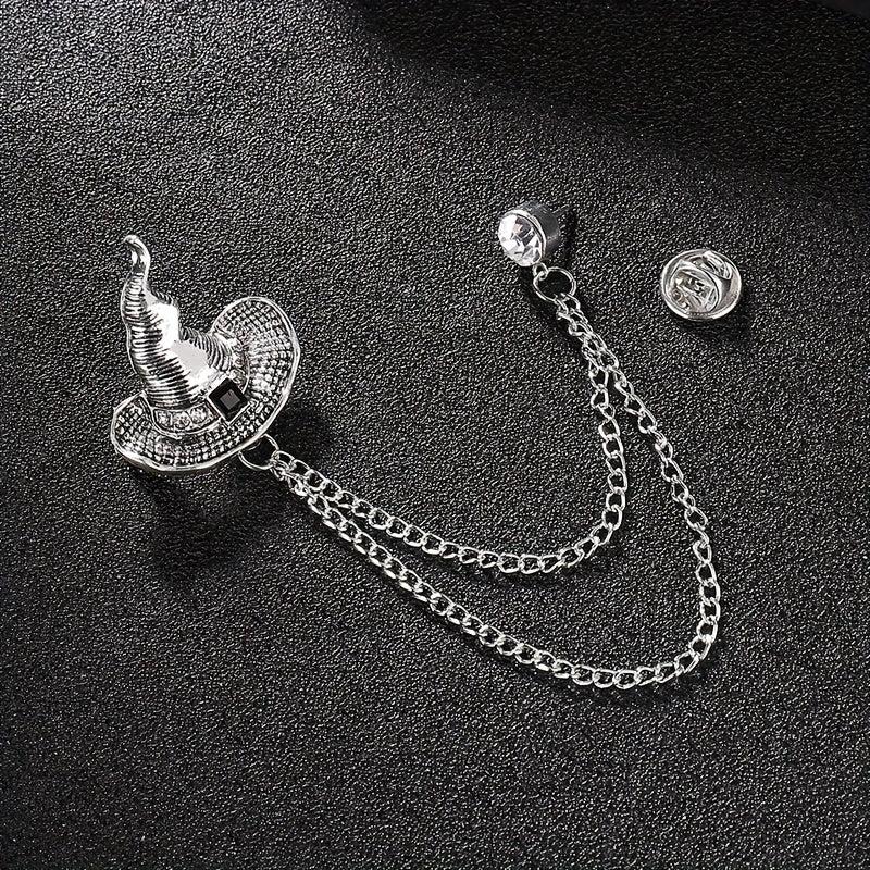 Vintage Men's Suit Brooch with Tassel Diamond Set
