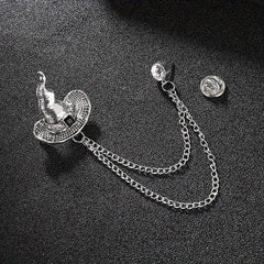 Vintage Men's Suit Brooch with Tassel Diamond Set