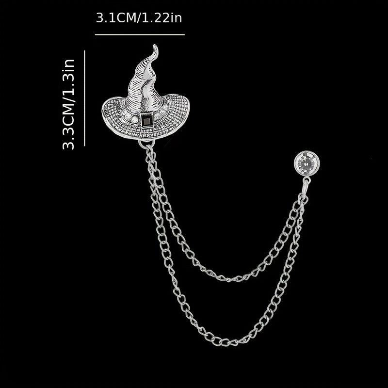 Vintage Men's Suit Brooch with Tassel Diamond Set