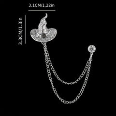 Vintage Men's Suit Brooch with Tassel Diamond Set