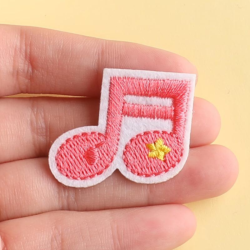 6pcs Cartoon Leaf Cake Embroidered Patches For Clothes Jeans