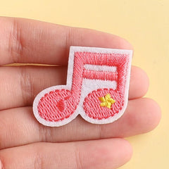 6pcs Cartoon Leaf Cake Embroidered Patches For Clothes Jeans