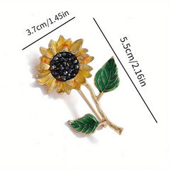 Body Rose Brooch Sunflower Corsage Ladies Scarf Buckle Alloy Brooch For Men