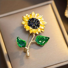 Body Rose Brooch Sunflower Corsage Ladies Scarf Buckle Alloy Brooch For Men
