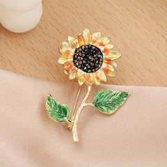 Body Rose Brooch Sunflower Corsage Ladies Scarf Buckle Alloy Brooch For Men