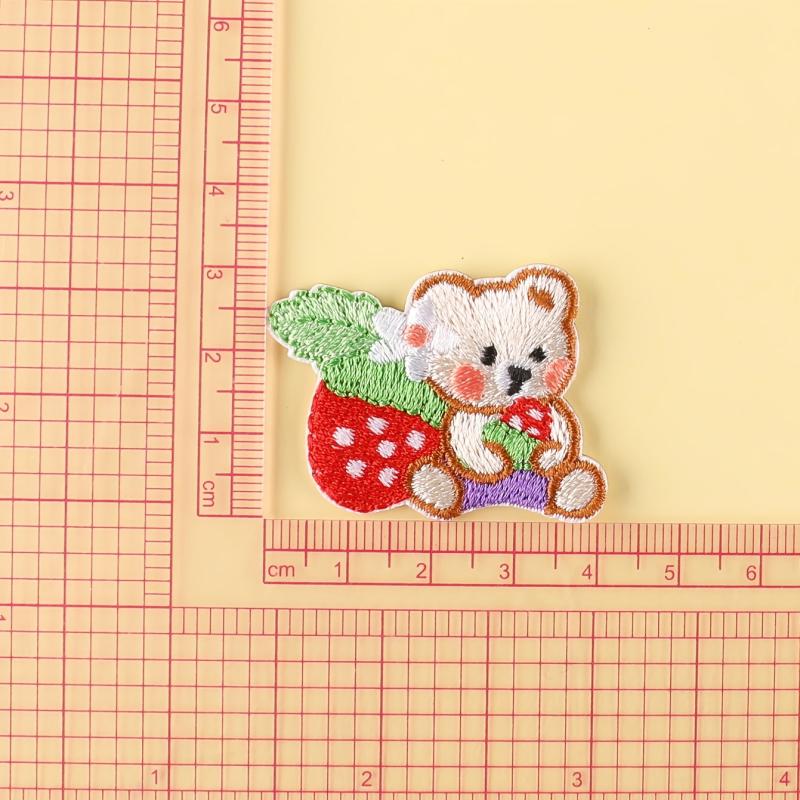 4pcs Strawberry Embroidery Patches DIY Clothes Accessories
