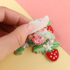 4pcs Strawberry Embroidery Patches DIY Clothes Accessories