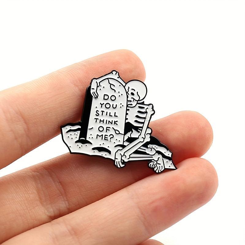 Cartoon Skeleton Brooch For Men