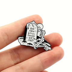 Cartoon Skeleton Brooch For Men