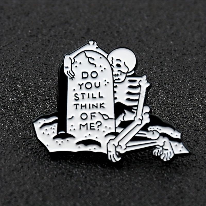 Cartoon Skeleton Brooch For Men
