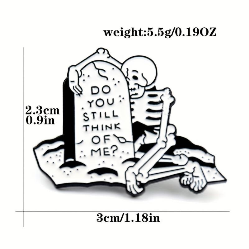 Cartoon Skeleton Brooch For Men