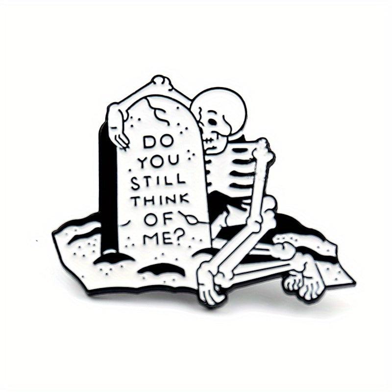 Cartoon Skeleton Brooch For Men