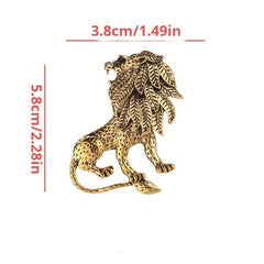 Vintage Lion Brooch Suit Pin Accessories
