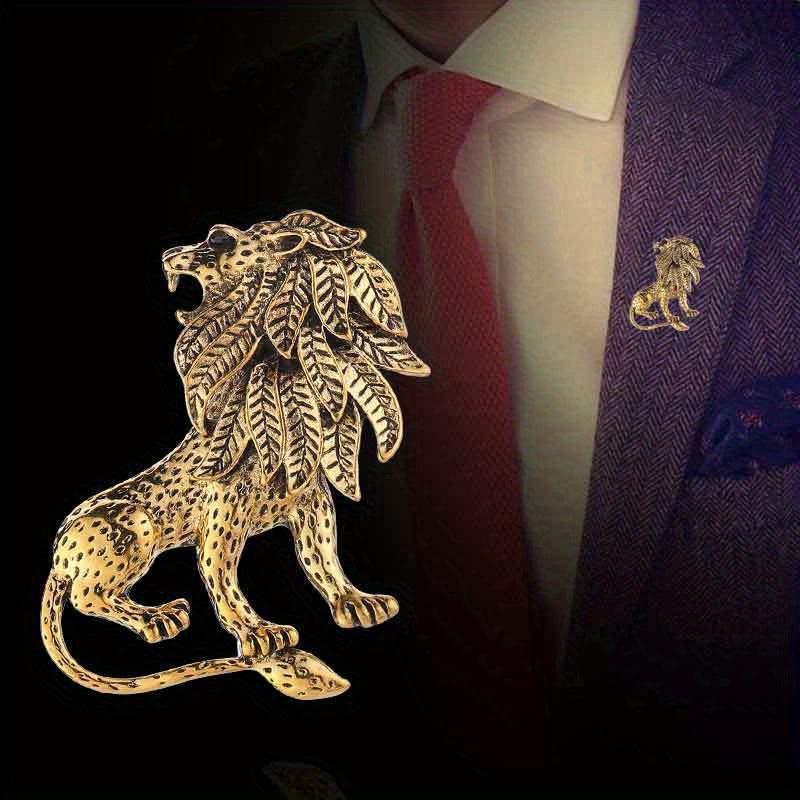 Vintage Lion Brooch Suit Pin Accessories
