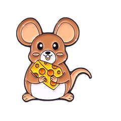 Animal Pins For Men - Cat Rabbit Mouse Brooch