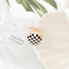 Plaid Scarf Ring Clip Square Clip Buckle Holder
