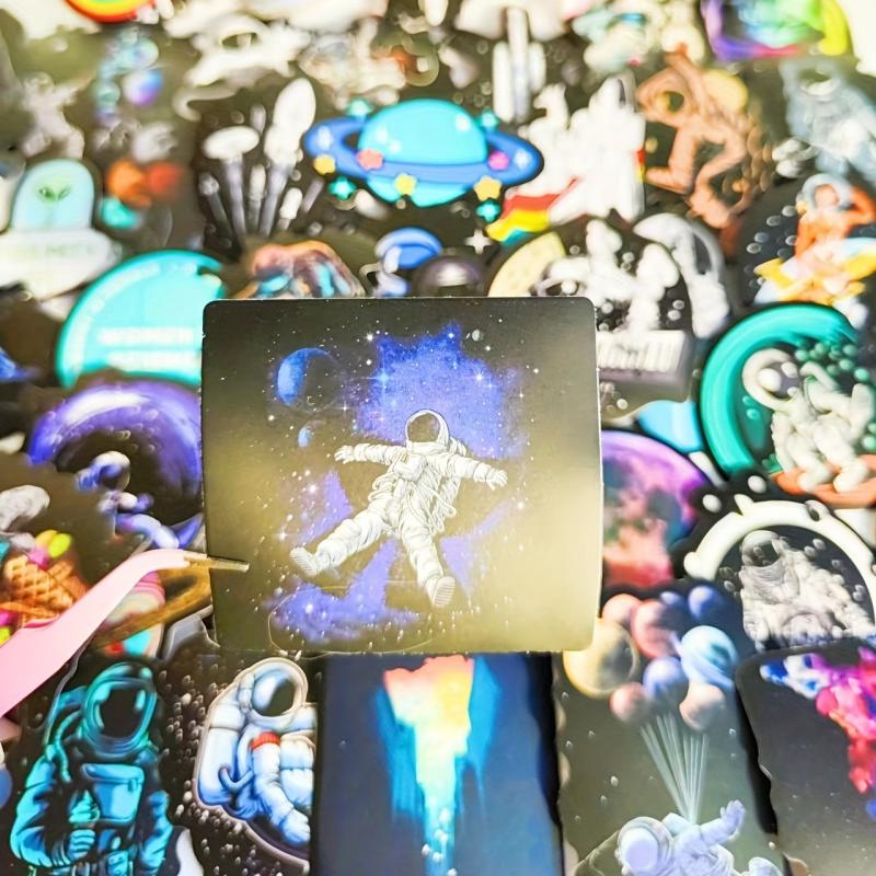 50pcs Cartoon Astronaut Vinyl Waterproof Laptop Skateboard Stickers