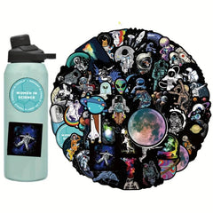 50pcs Cartoon Astronaut Vinyl Waterproof Laptop Skateboard Stickers