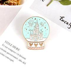 Crystal Ball Castle Brooch