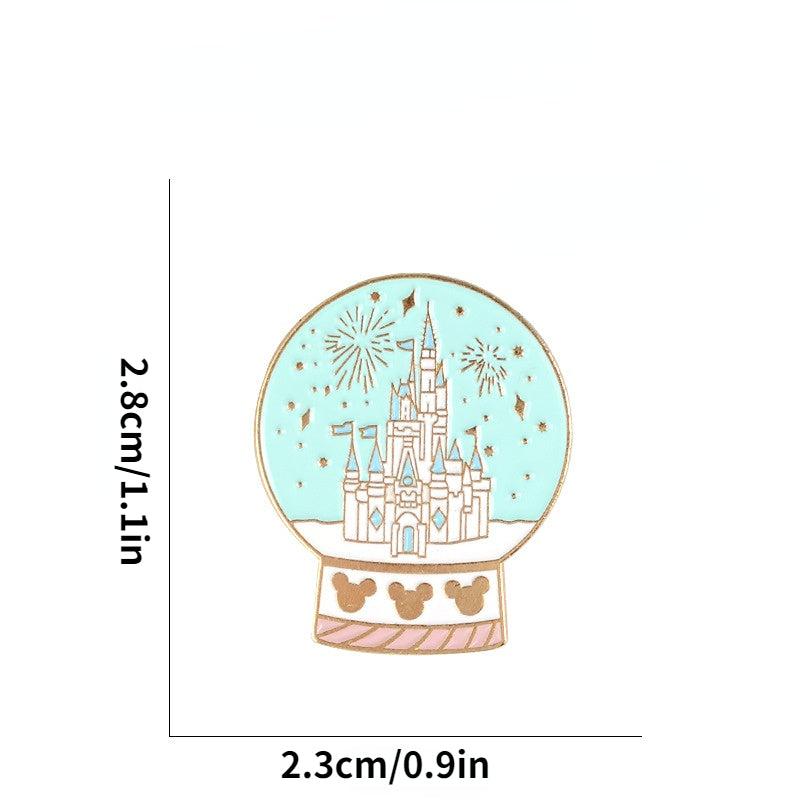 Crystal Ball Castle Brooch