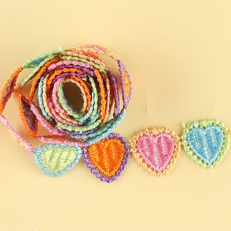 Heart Badges Embroidery Patches for DIY Clothes Bag Backpack