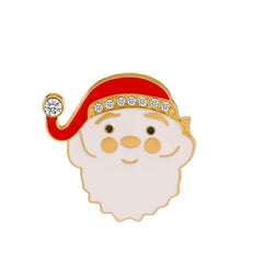 Christmas Drip Oil Santa Claus Tree Wreath Snowman Brooch