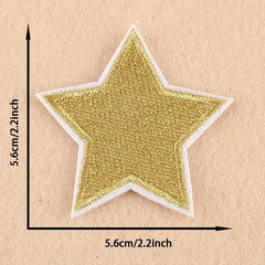 4pcs Pentagram Embroidered Patch Iron On Sticker For Clothing Jacket Pants