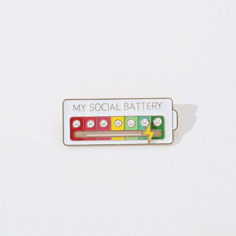 Removable Lightning Love Week Mood Emoticon Interactive Mood Pin